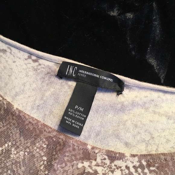 INC International Concepts PM Nudes Sequin Blouse - Picture 7 of 8